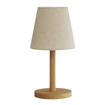 Bezprzewodowa lampka stołowa drewniana Tess